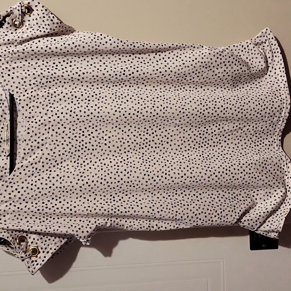 Polka Dot Short Sleeve Blouse